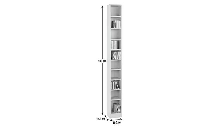 White dvd storage deals tower