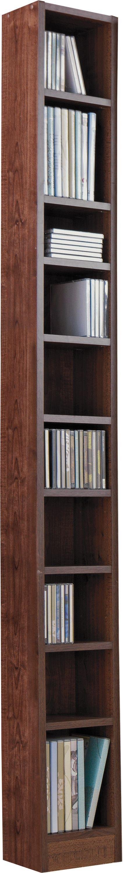 Argos Home Maine Tall CD and DVD Media Storage - Walnut Eff