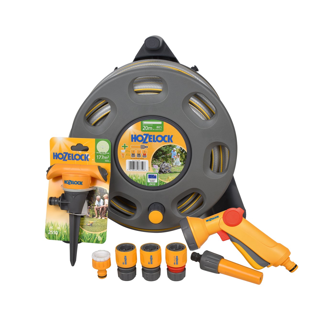 Hozelock Compact Reel with Accessories - 20m