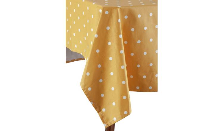 Argos Home Spot Wipe Clean Table Cloth - Mustard