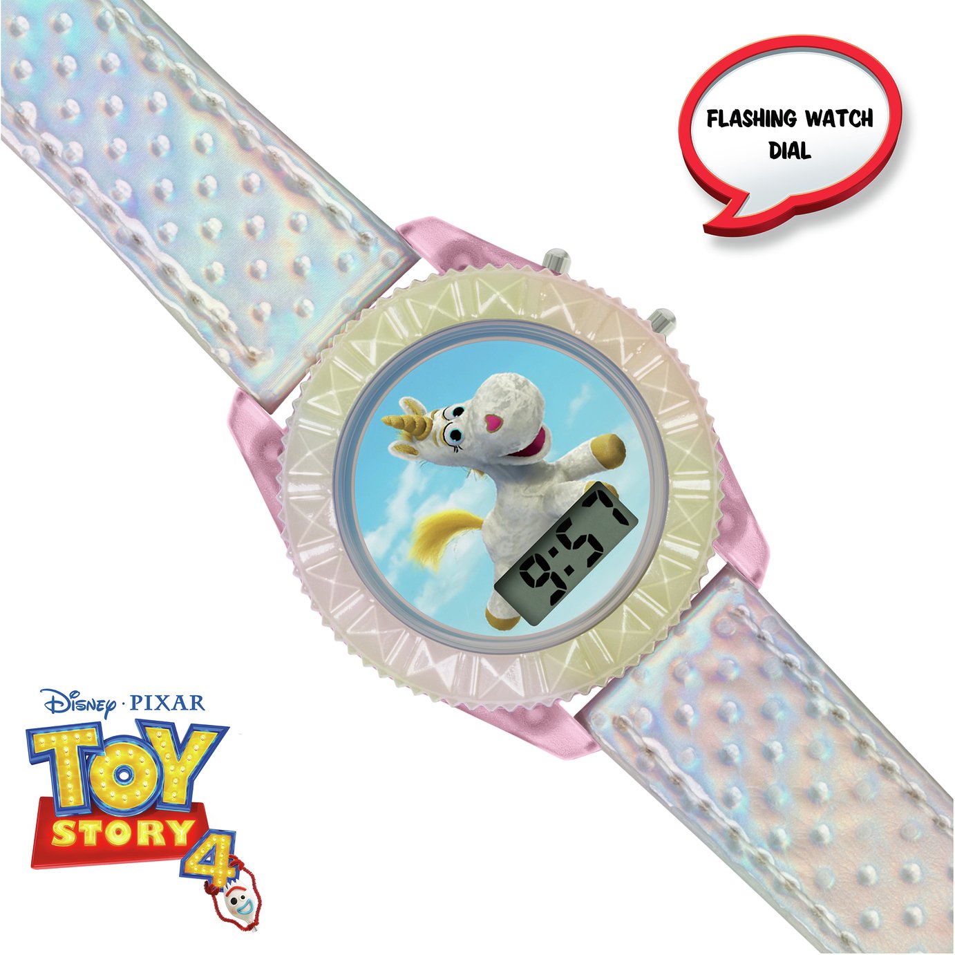 Disney Childrens Toy Story Unicorn White Plastic Strap Watch