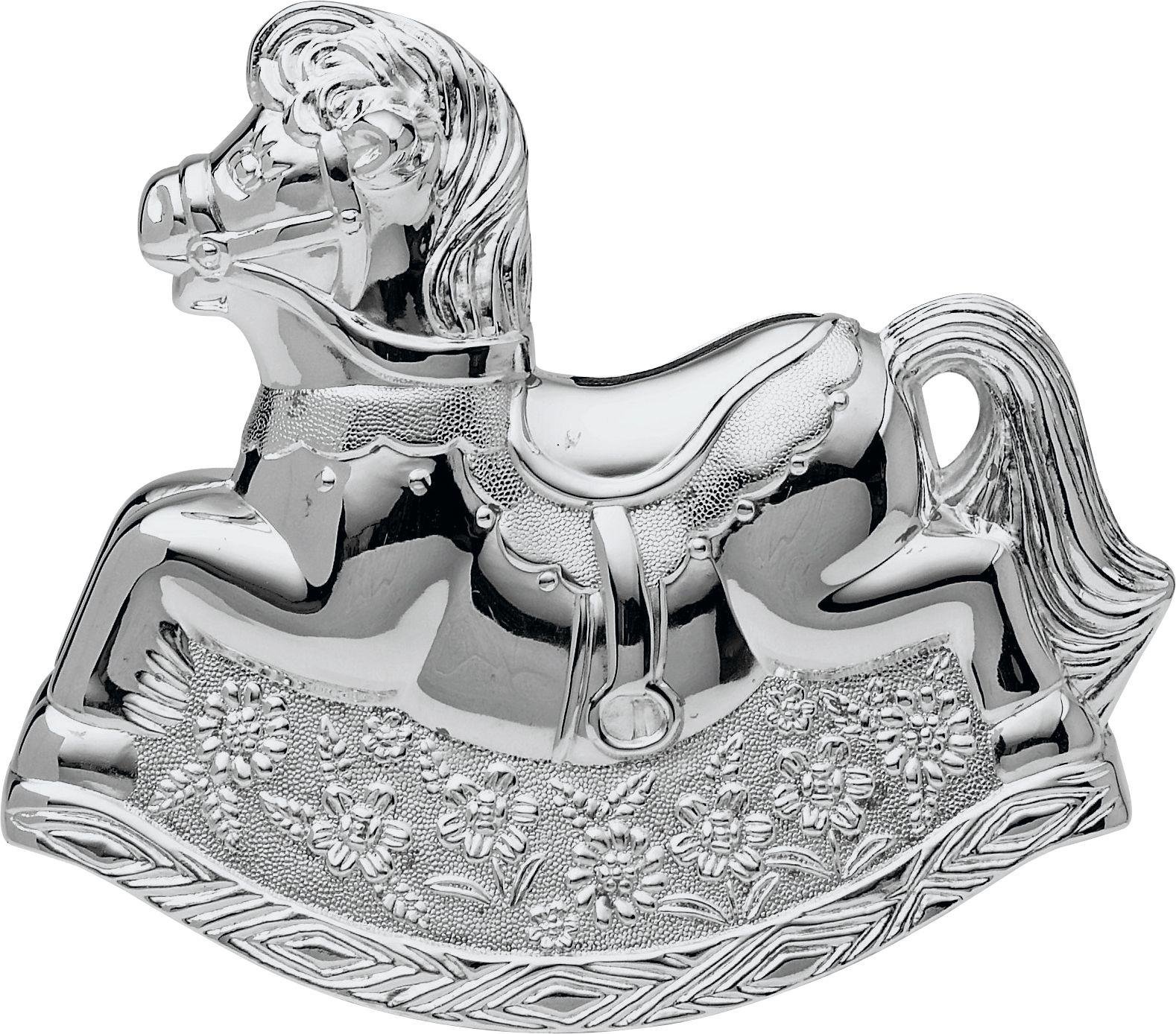 Silver Plated Rocking Horse Money Box