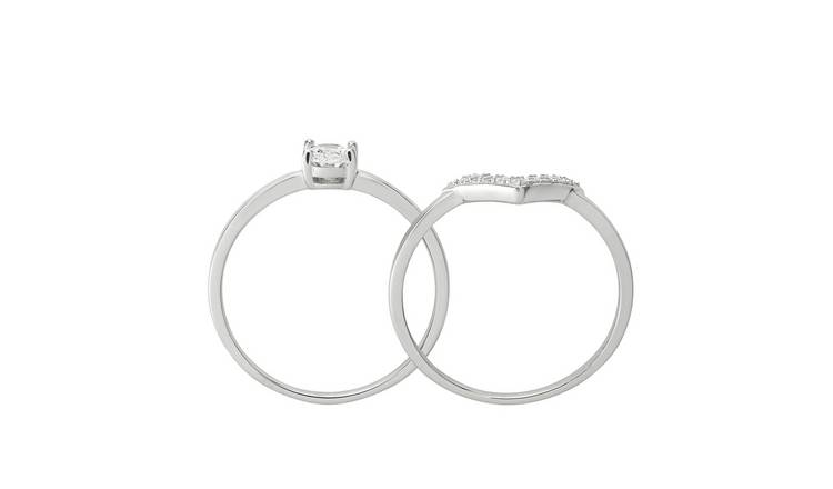 Argos white gold engagement on sale ring