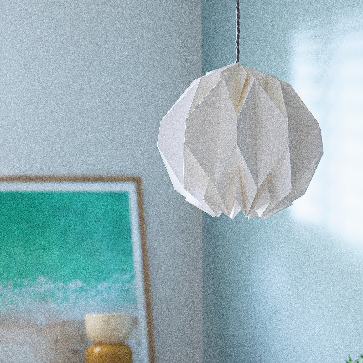 Habitat Kura Origami 36cm Paper Shade - White