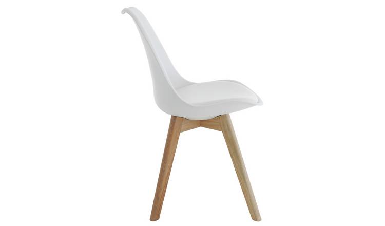 Buy Habitat Jerry Pair of Dining Chair - White | Dining chairs | Argos