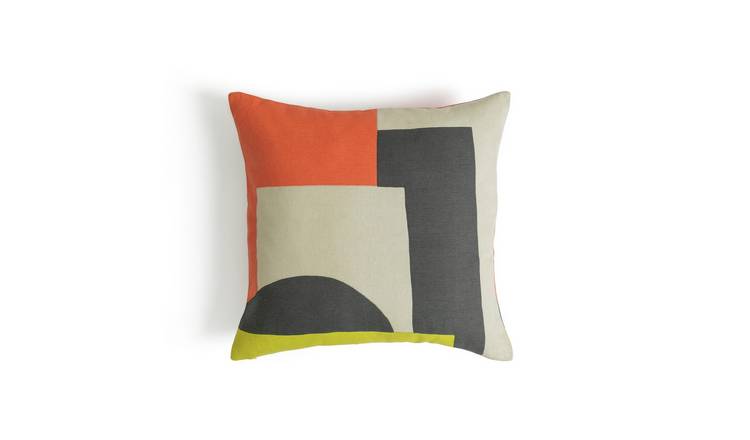 Habitat Miro Printed Cushion- Multicoloured - 43x43cm