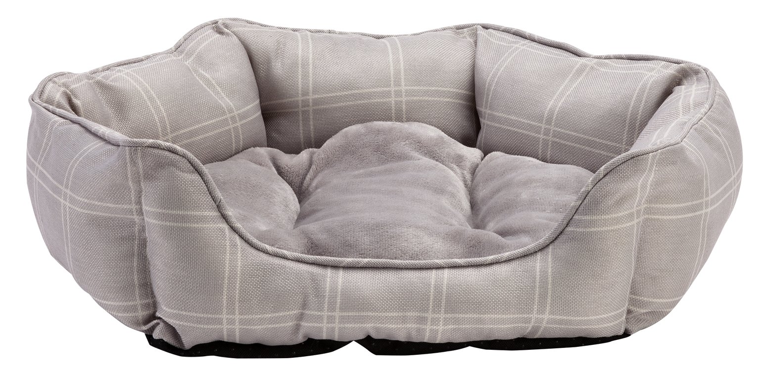 Country Check Oval Pet Bed - Small
