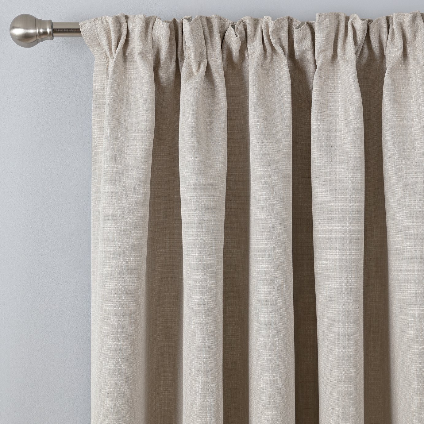 Argos Home Thermal Blackout Pencil Pleat Curtains - Natural