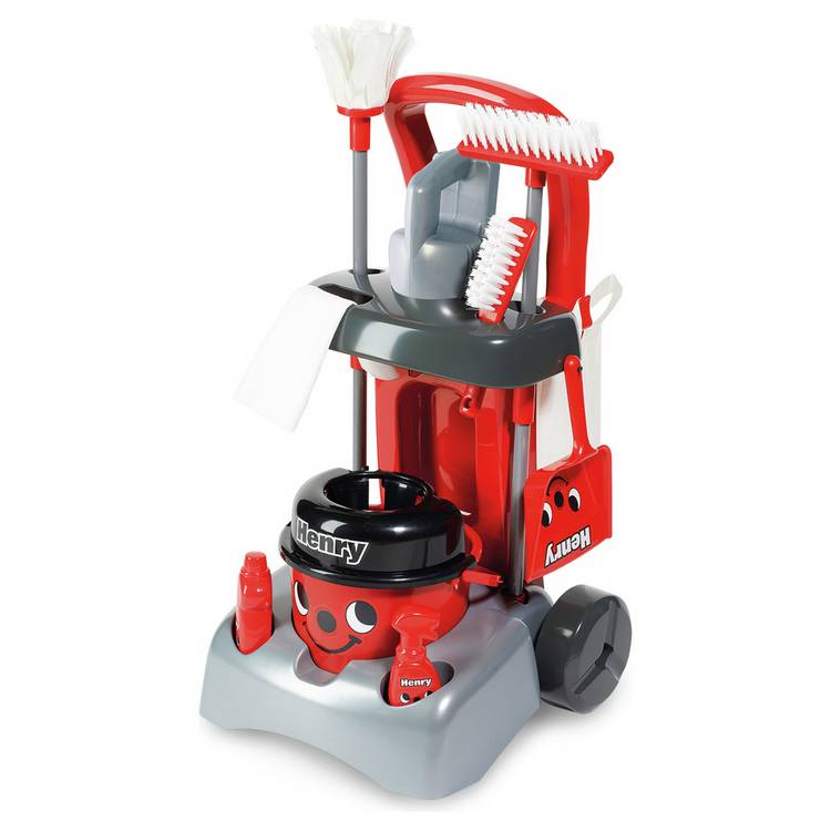 Casdon Deluxe Toy Henry Vacuum Cleaner & Cleaning Trolley 0