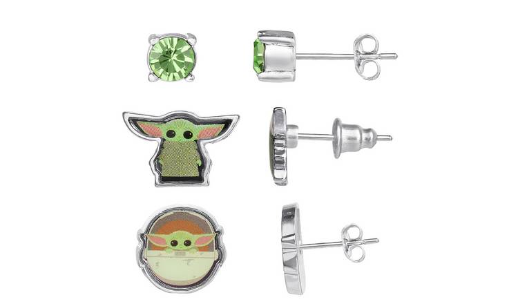 Disney Star Wars Mandalorian Baby Yoda Stud Earring Set of 3