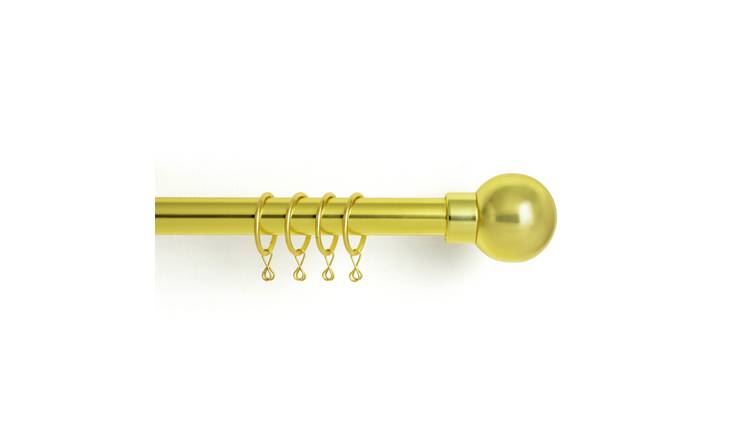 Argos Home Extendable Metal Ball Curtain Pole - Golden