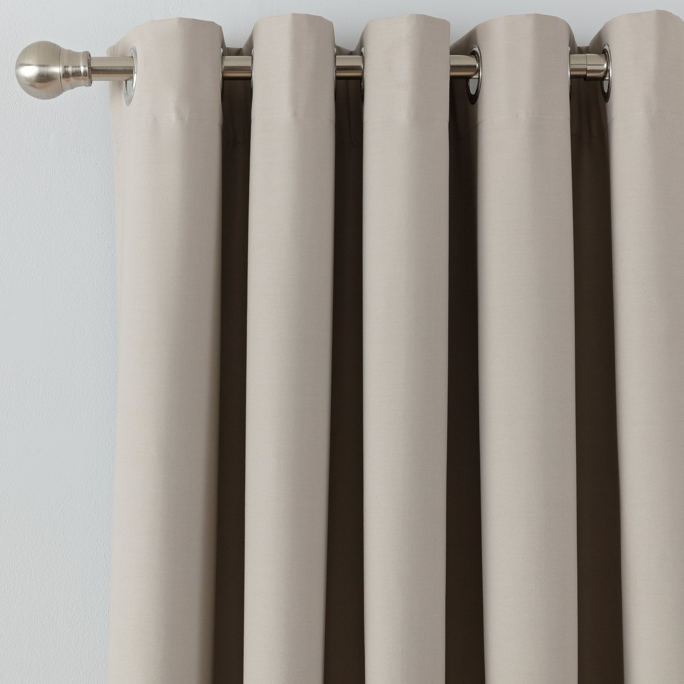 Argos Home Blackout Eyelet Curtains - Mocha