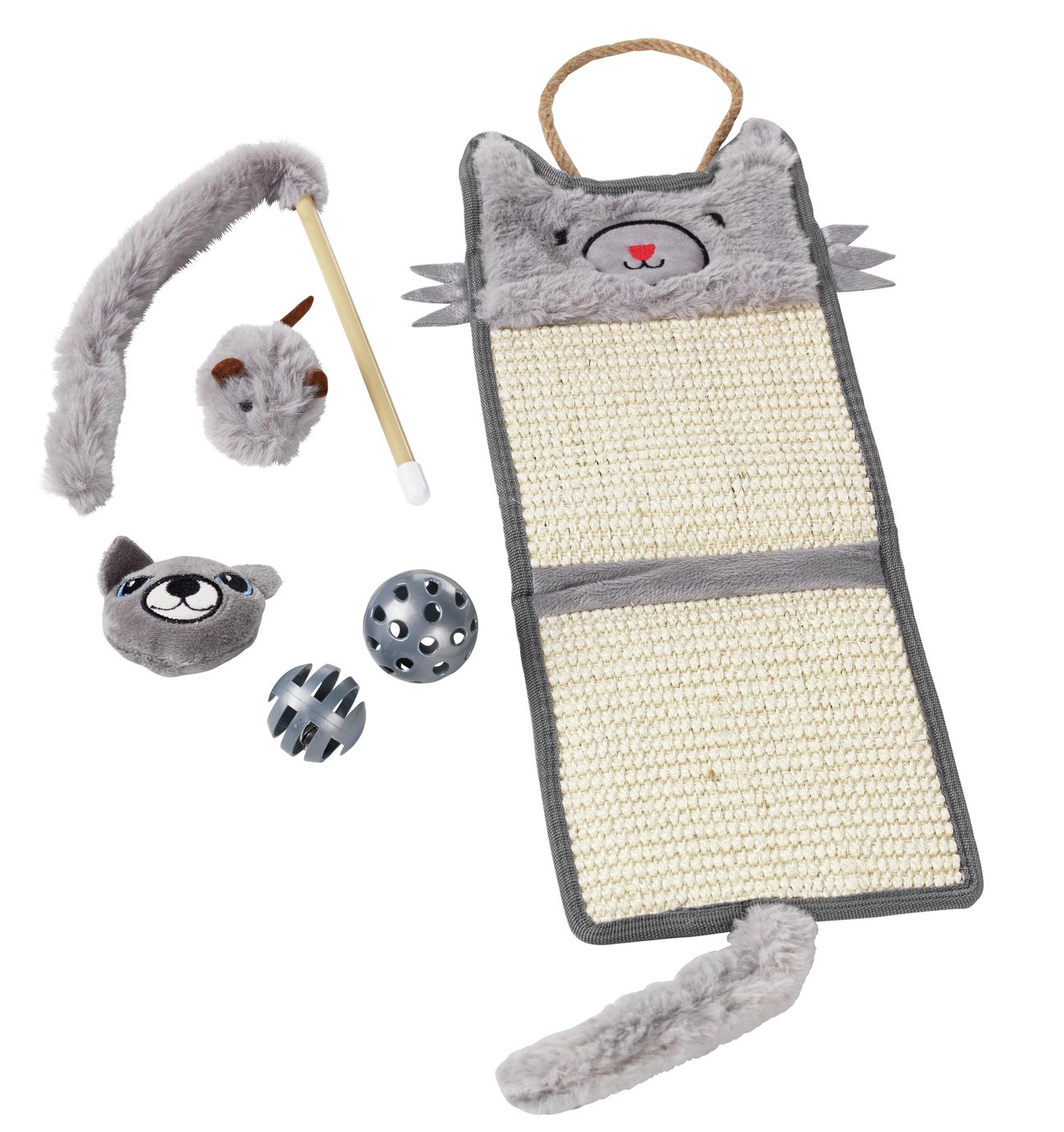 Part of the Family Cat Scratcher Mat & Toys Gift Set