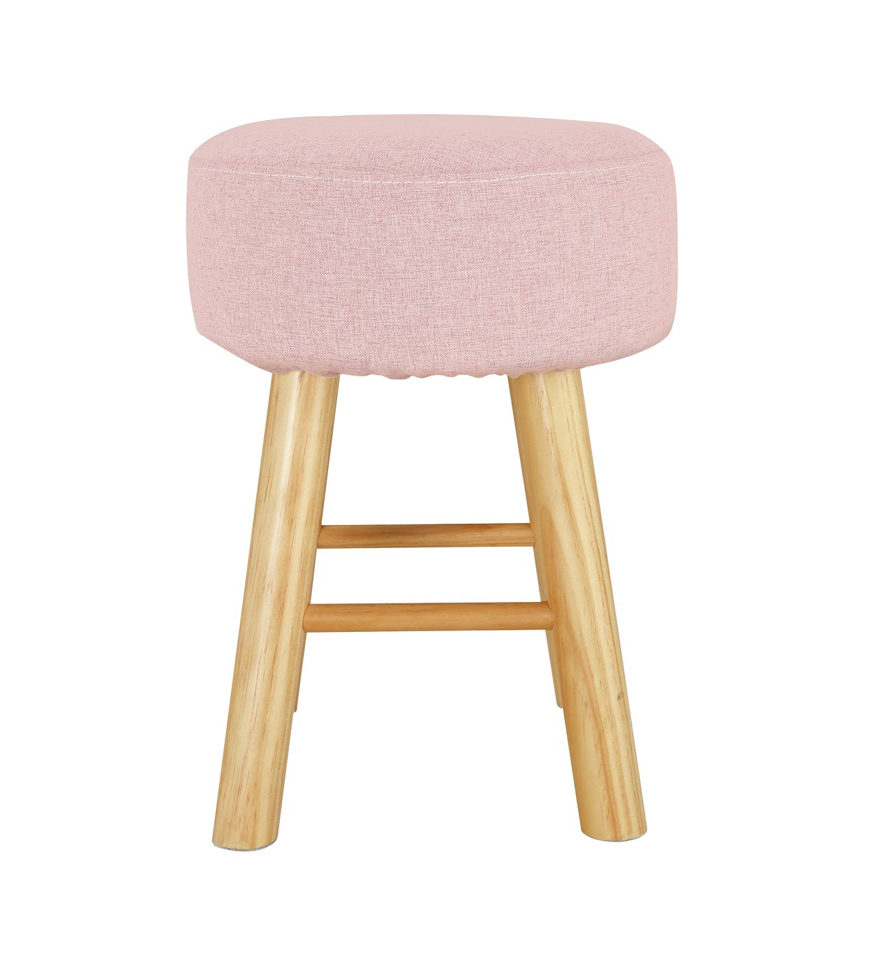 Habitat Sophie Small Fabric Footstool - Pink