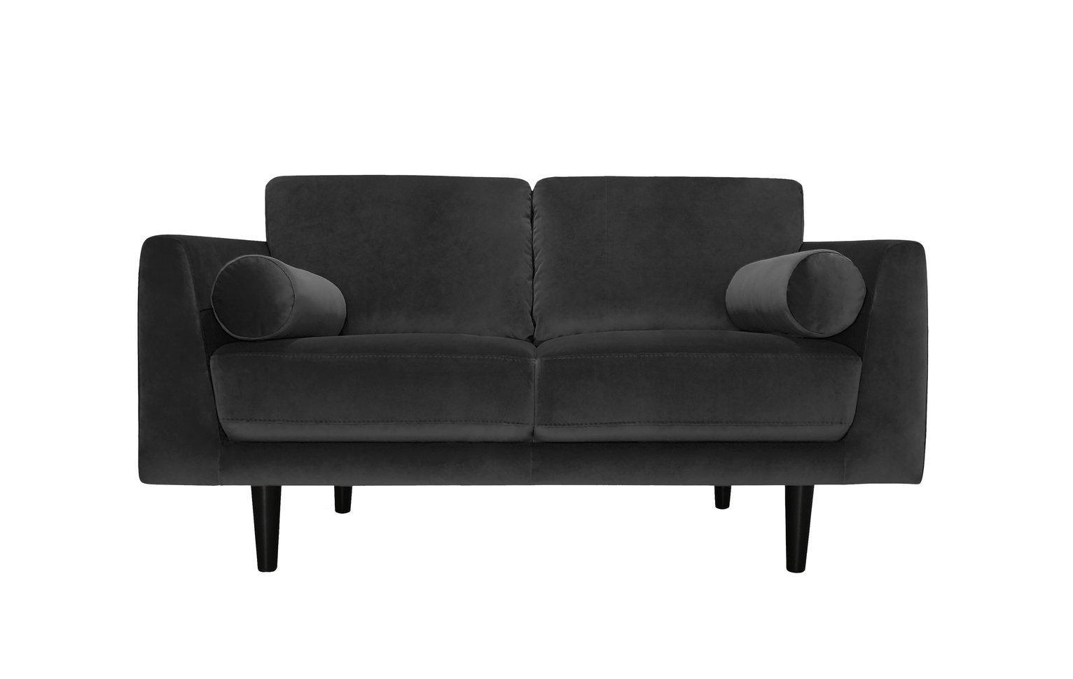 Argos Home Jackson 2 Seater Velvet Sofa - Charcoal