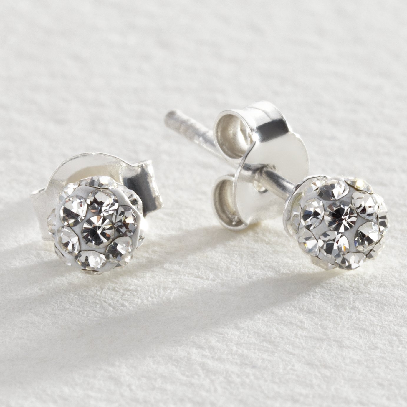 Revere Sterling Silver Round Crystal Ball Stud Earrings Review