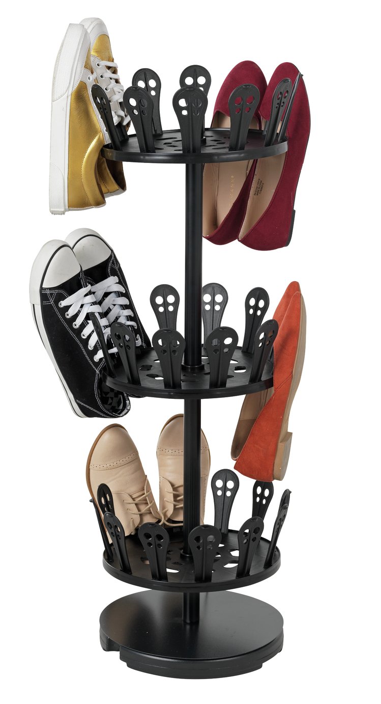 black shoe holder