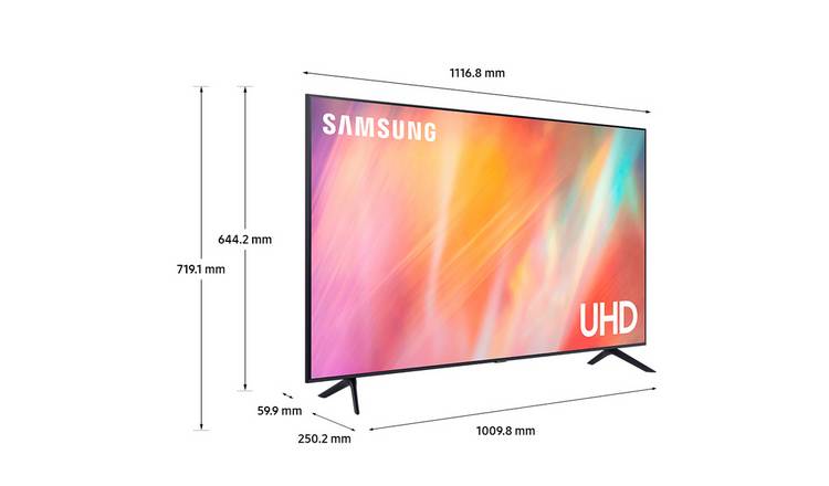 how wide is a 50 inch samsung tv