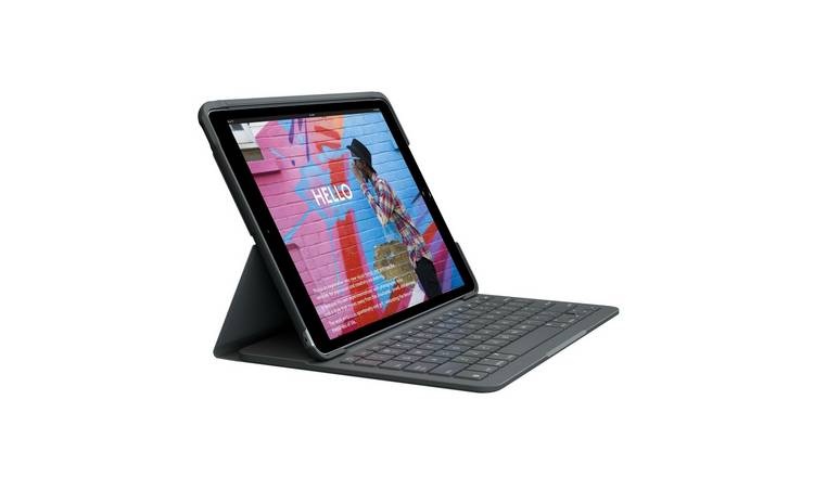 Logitech iPad 7th Gen Slim Folio Tablet Case - Grey