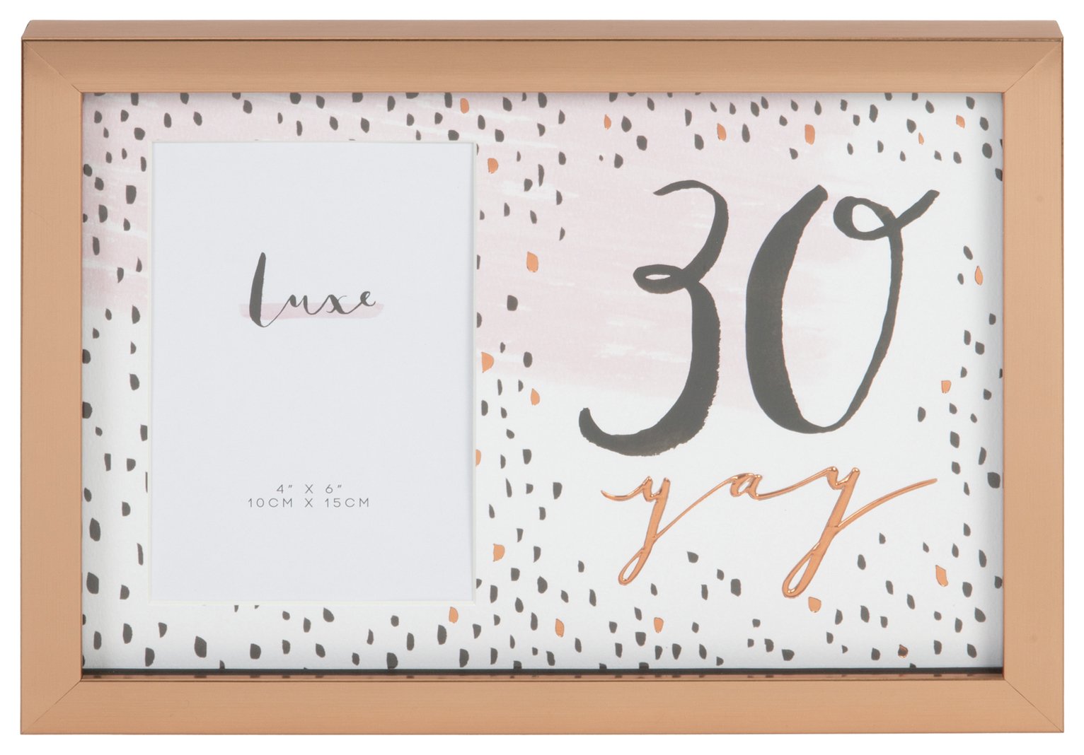 Hotchpotch Luxe 30th Birthday Photo Frame - Rose Gold