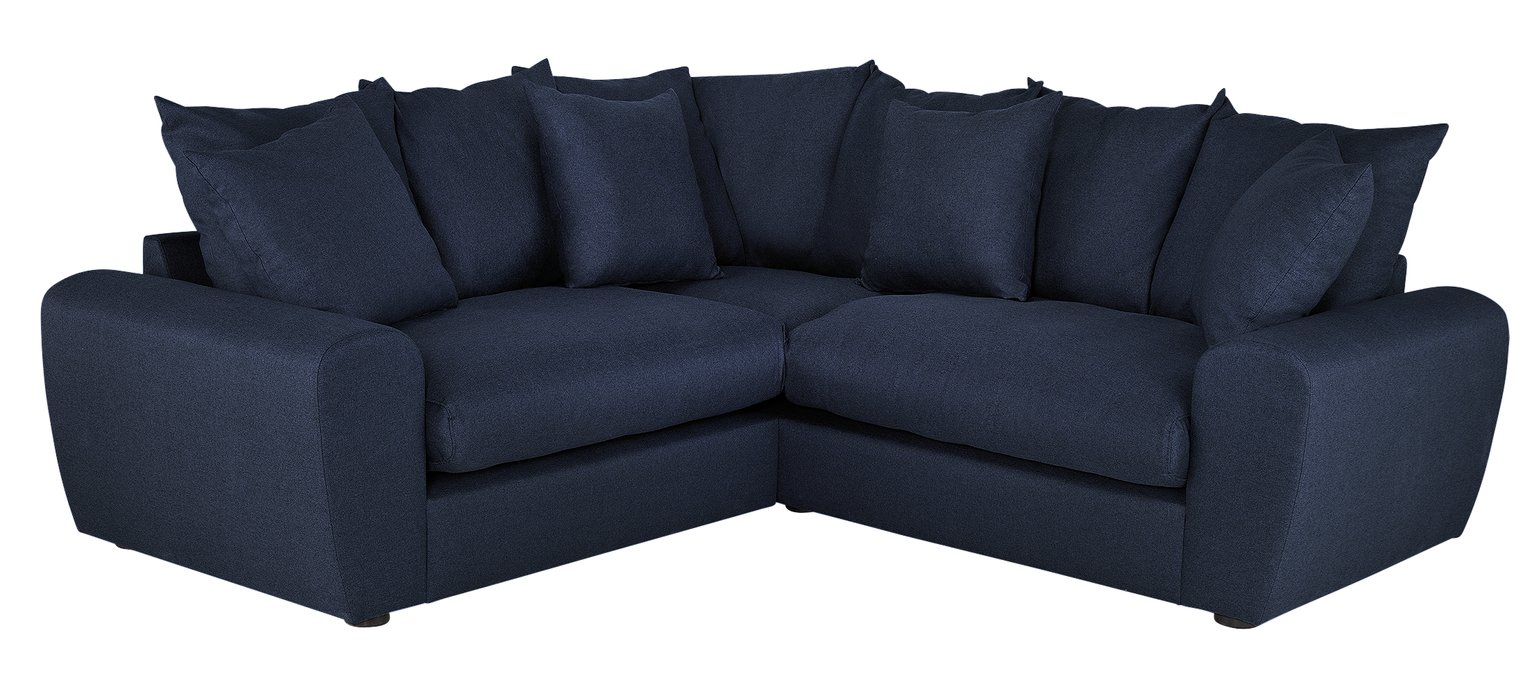 Argos Home Billow Corner Fabric Sofa - Blue