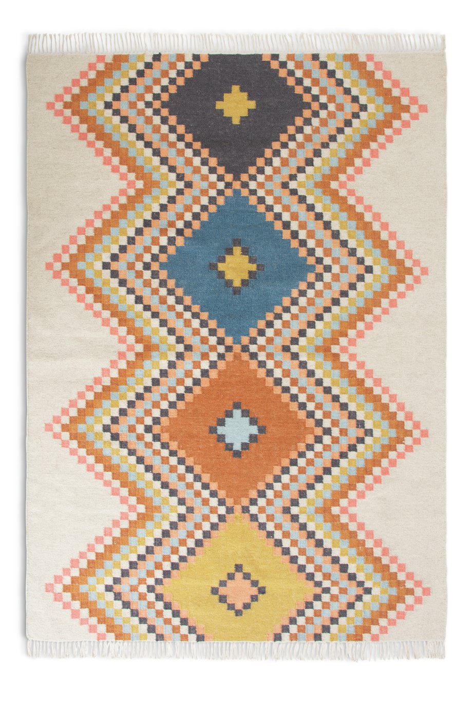 Habitat Traditional Flatweave Wool Rug - Multi - 120x160cm