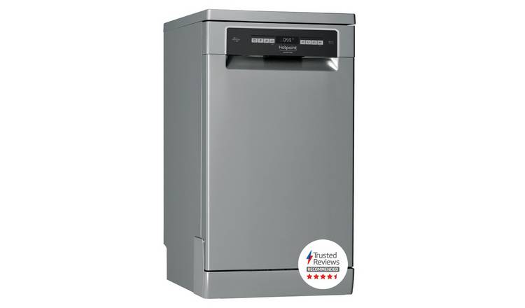 Hotpoint HSFO3T223WXUK Slimline Dishwasher - Stainless Steel