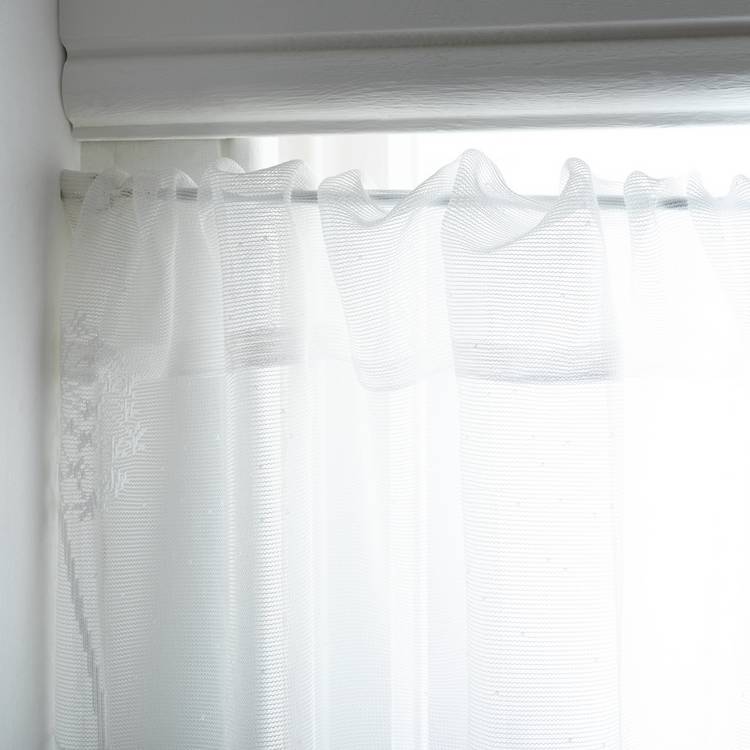 Habitat Dandelions Floral Net Sheer Curtains - White 0