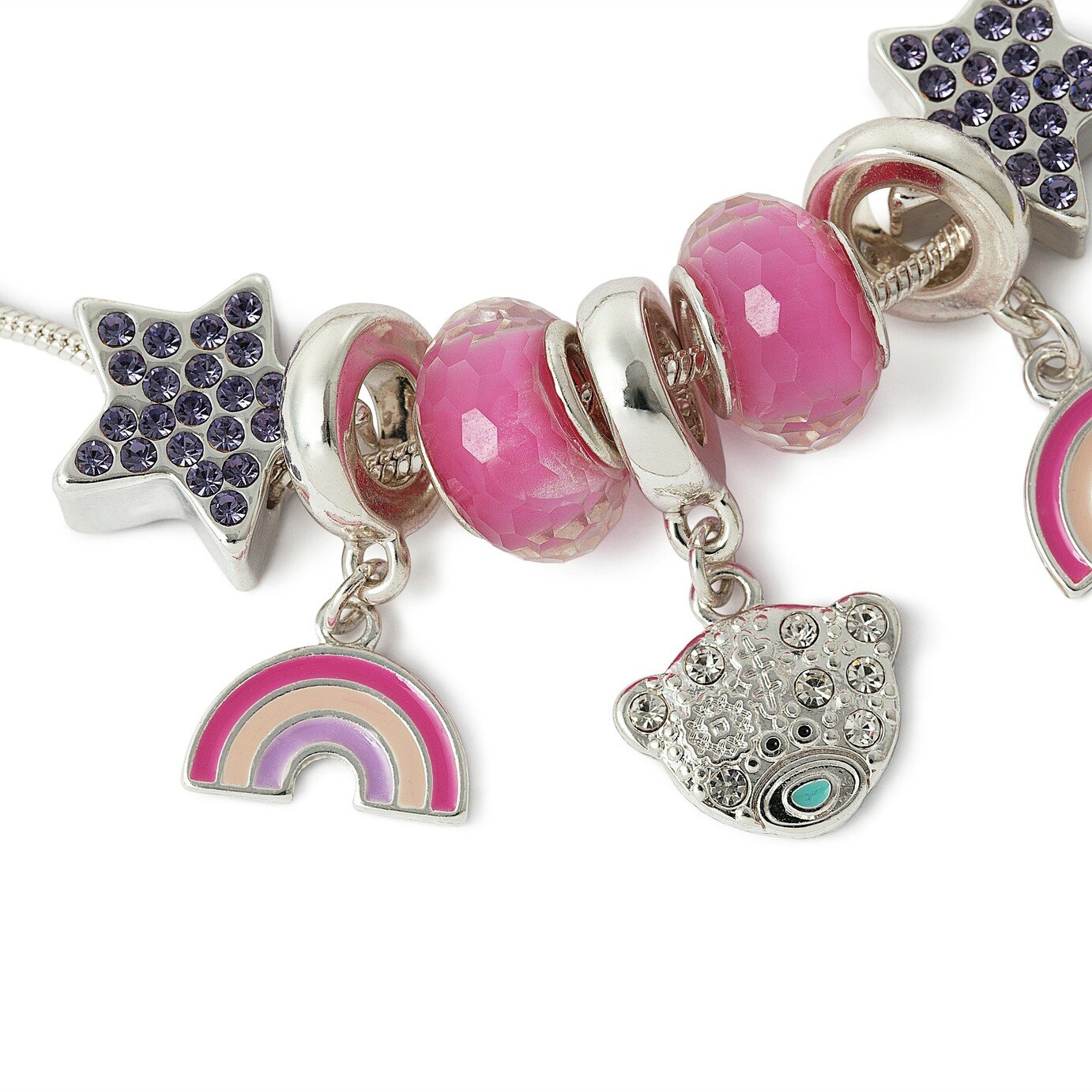 Me to You Silver Plated Rainbow Beaded Children's Bracelet