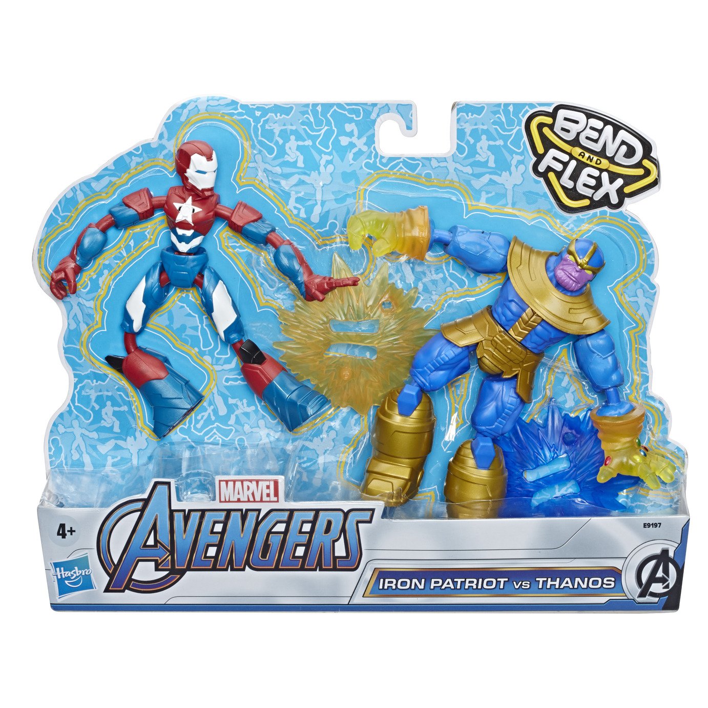 Marvel Avengers Bend and Flex Iron Patriot vs. Thanos Review