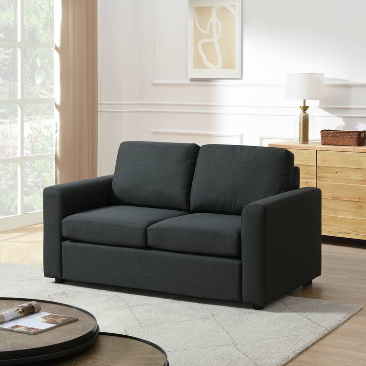 Habitat Apartment Fabric 2 Seater Sofa Bed - Charcoal 0