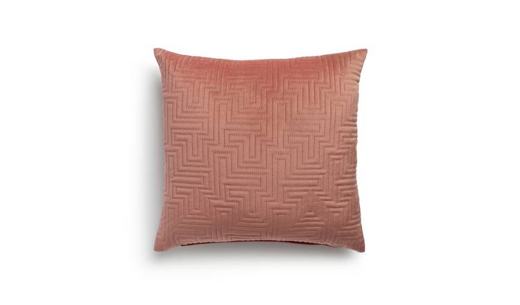 Habitat Pinsonic Textured Cushion - Dusky Pink - 43x43cm