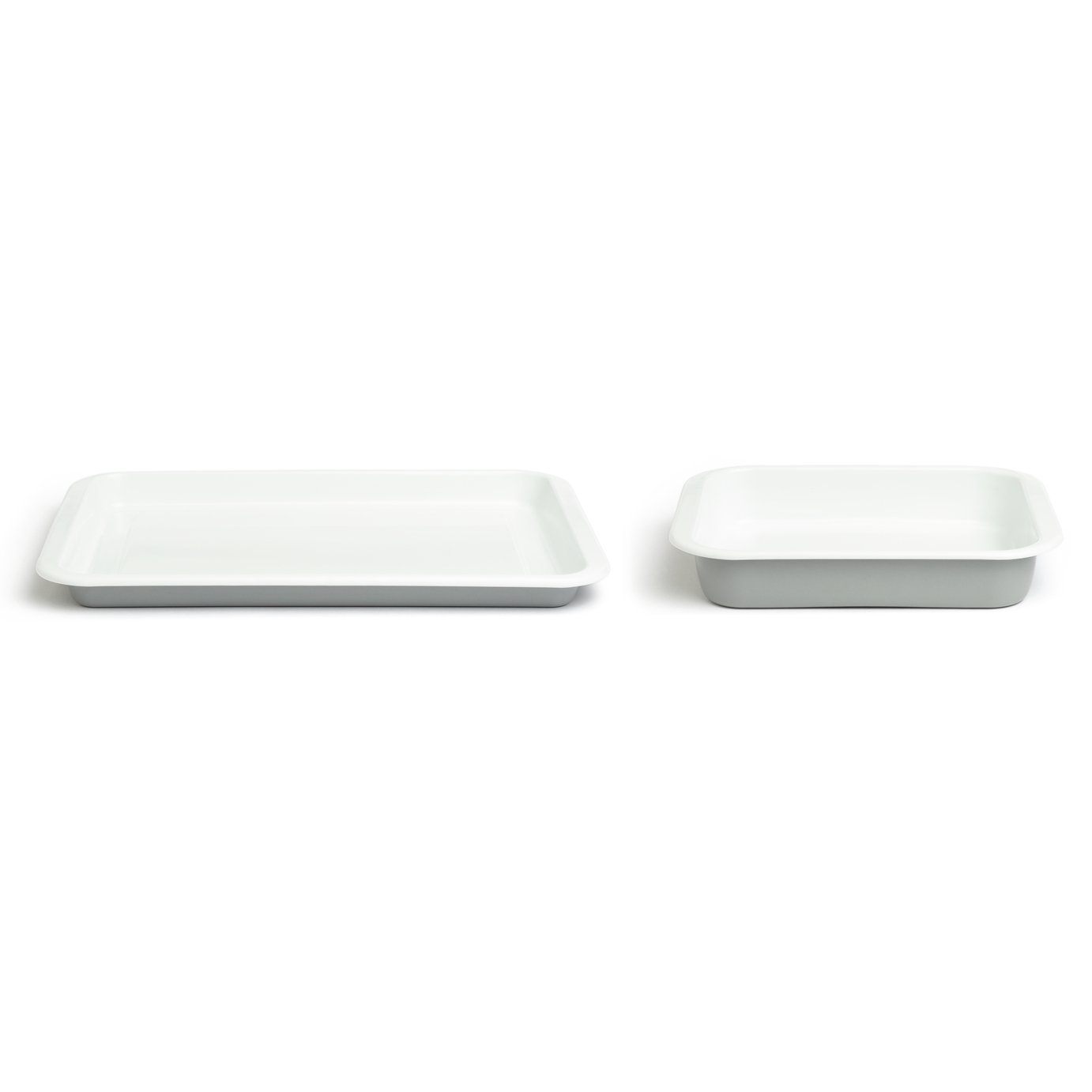 Habitat Set of 2 Enamel Oven Tray Roaster Set