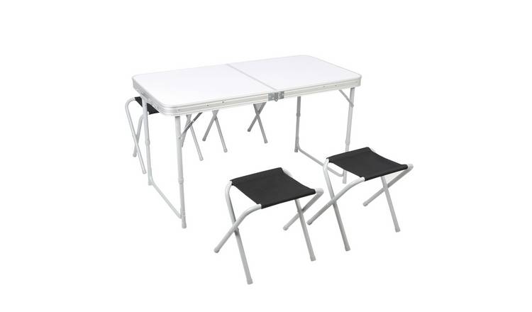 Folding picnic deals table and stools