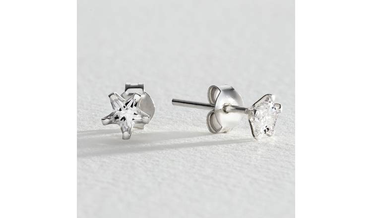 Silver earrings in deals argos