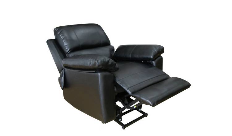 Argos Home Toby Faux Leather Rise & Recline Chair - Black