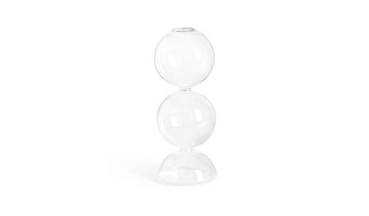 Habitat Decorative Bubble Small Glass Vase - Clear