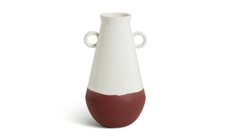 Habitat Ceramic Vase - Cream & Terracotta