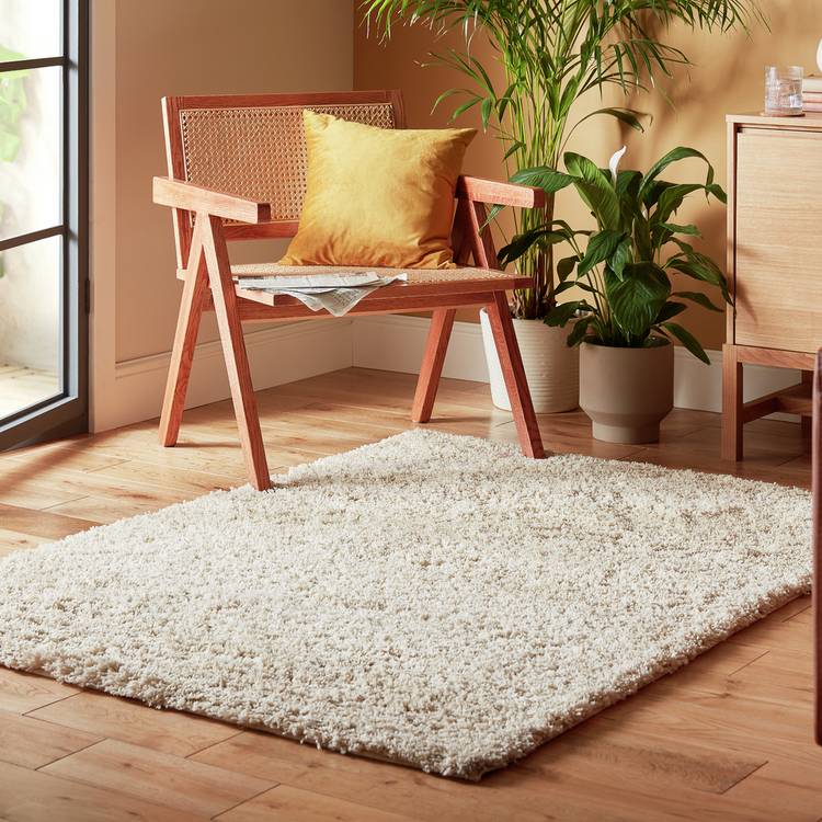 Habitat Cosy Ivory Shaggy Rug - 150x80cm 0