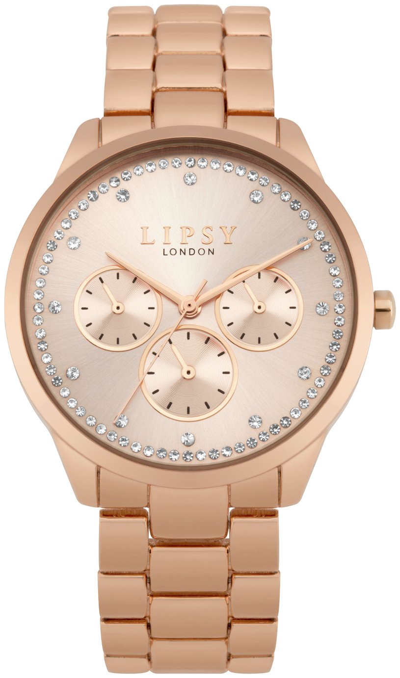 Lipsy Ladies Chronograph Rose Gold Coloured Bracelet Watch