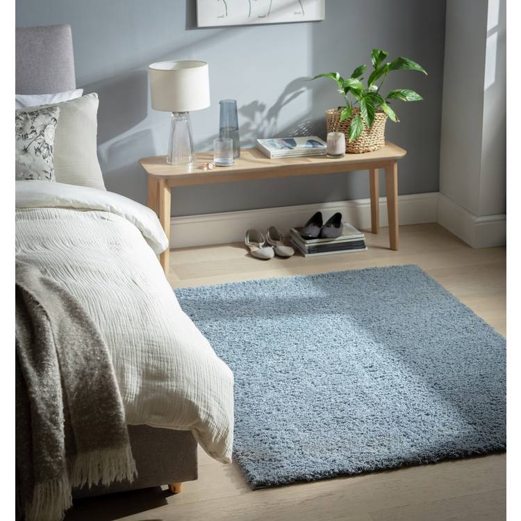 Habitat Cosy Blue Shaggy Rug - 230x160cm 0