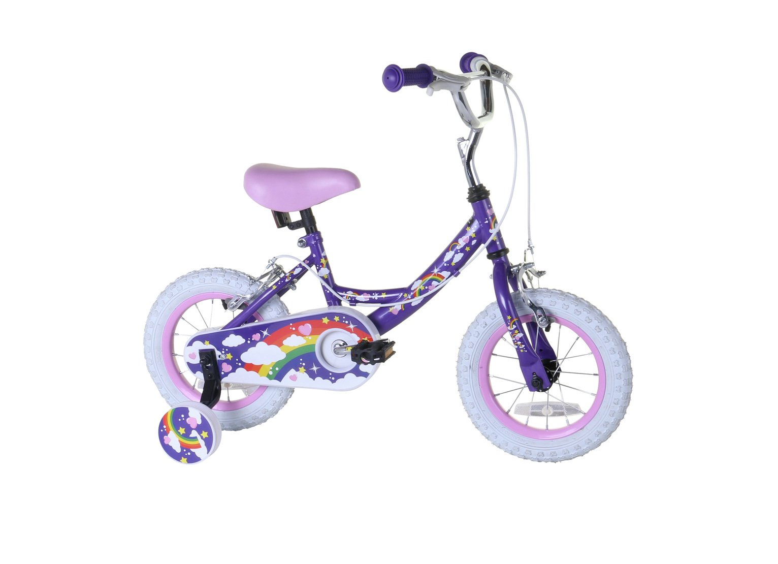 rainbow bike with training wheels