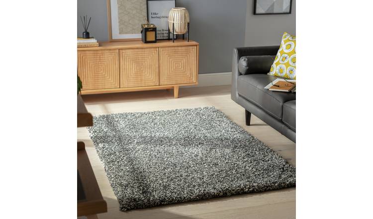 Buy Habitat Recycled Cosy Plain Shaggy Rug 160x230cm Grey Rugs