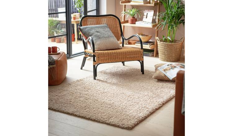 Habitat Cosy Natural Shaggy Rug - 230x160cm