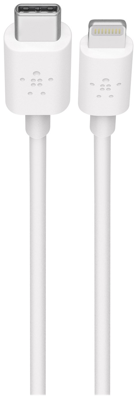 Belkin 1.2m Fast Charging USB-C to Lightning Cable - White