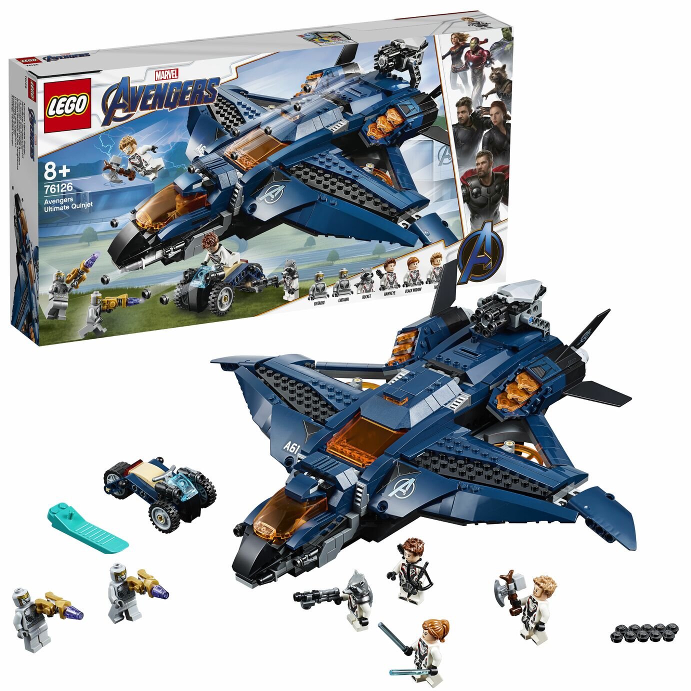 LEGO Marvel Avengers Ultimate Quinjet Plane Toy - 76126