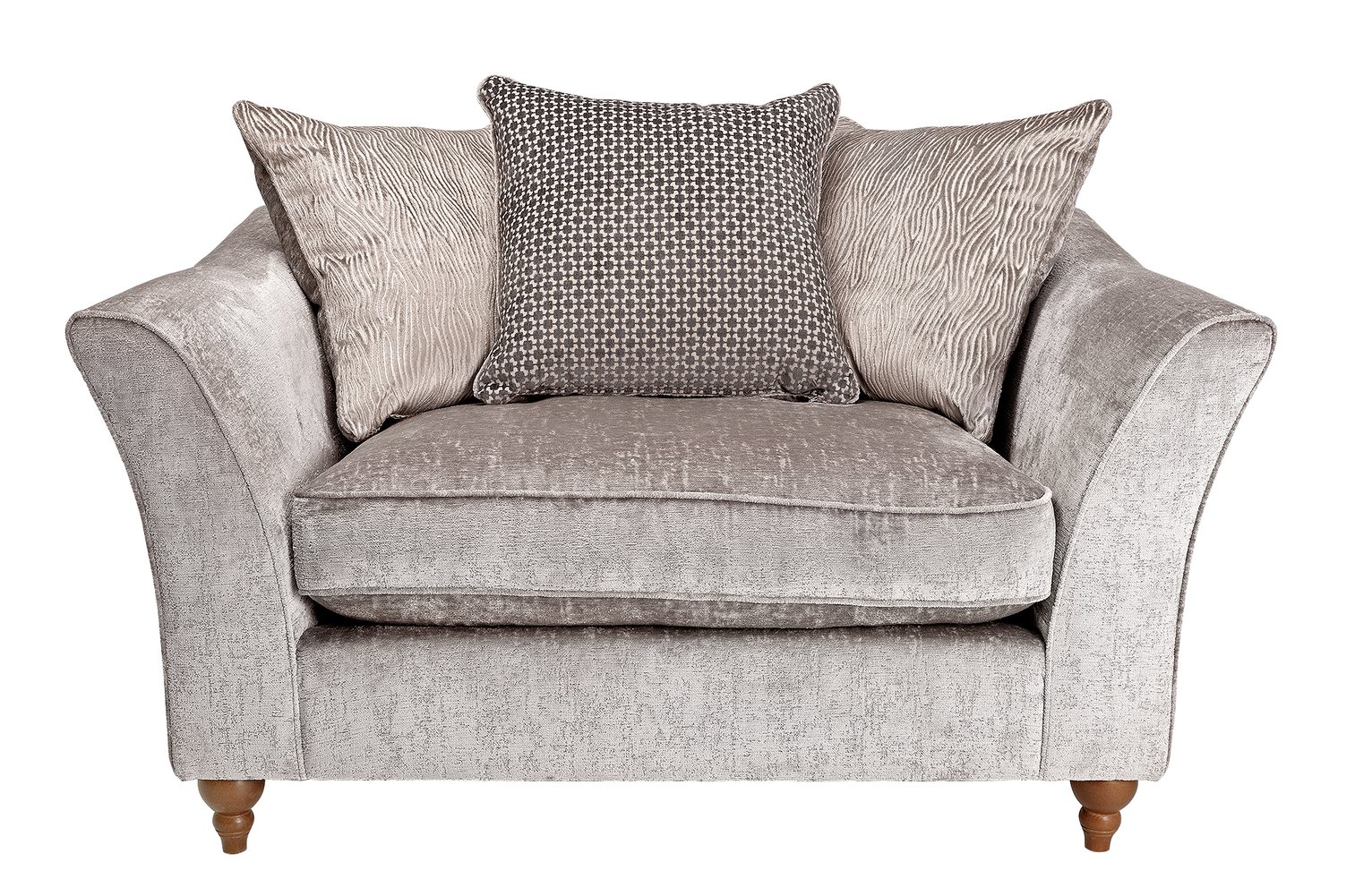 Argos Home Buxton Fabric Cuddle Chair - Truffle