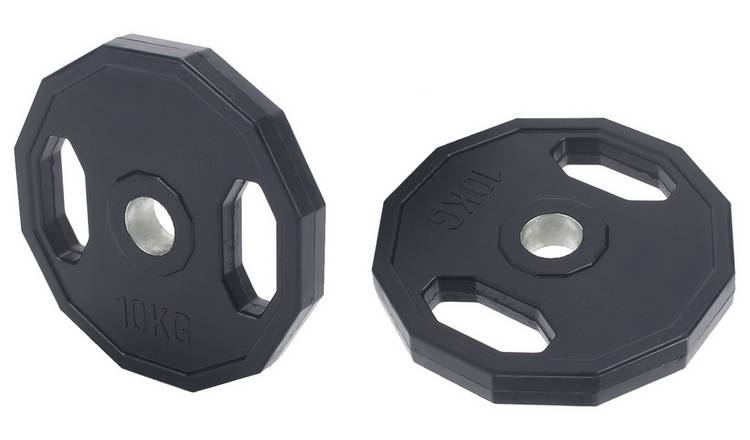 Pro Fitness Olympic Rubber Weight Plates 2 x 10kg