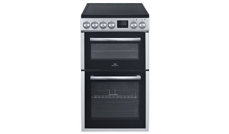 New World NWLS50DCS 50cm Double Oven Electric Cooker Silver