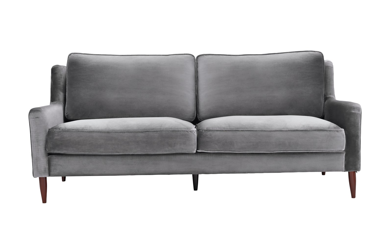 Argos Home Jacob 3 Seater Velvet Sofa - Grey